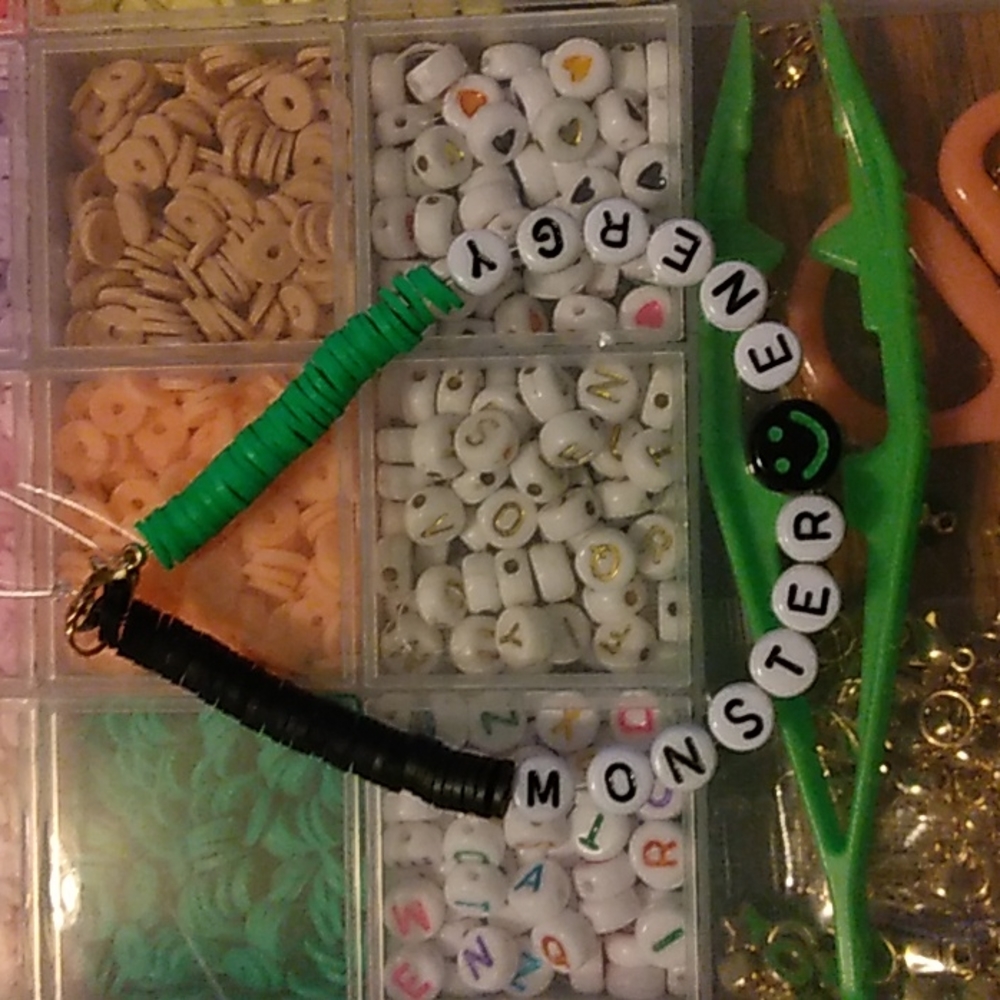 "Monster Energy" Clay Bead Bracelet